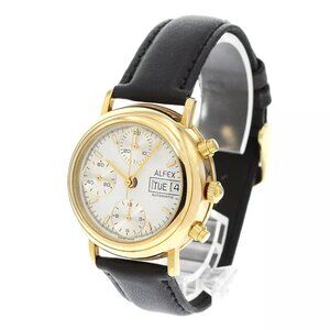 ALFEX 5104 Day-Date Chronograph white Dial Automatic Boy's Watch